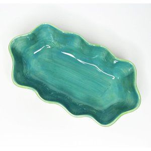 Gail Pittman Southern Living at Home Provence Green Ruffled Striped Serv…